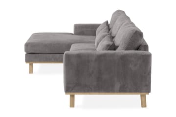 Copenhagen 4-seters Venstrevendt L-formet Divansofa i Manchester - Mørk grå - Møbler - Sofaer - Sofa med sjeselong