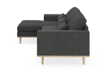 Copenhagen 4-seters Venstrevendt L-formet Divansofa i Manchester - Mørk grå - Møbler - Sofaer - Sofa med sjeselong