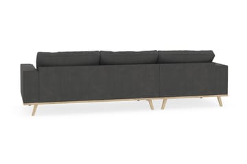 Copenhagen 4-seters Venstrevendt L-formet Divansofa i Manchester - Mørk grå - Møbler - Sofaer - Sofa med sjeselong