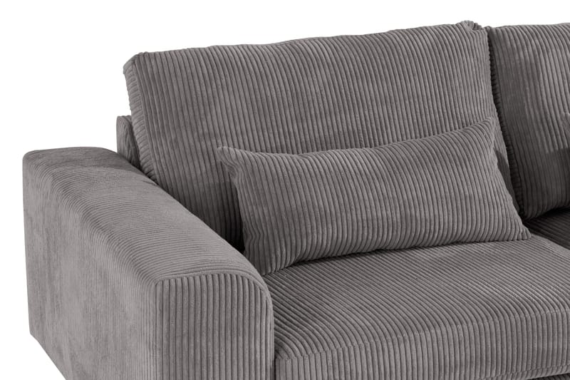 Copenhagen 4-seters Venstrevendt L-formet Divansofa i Manchester - Mørk grå - Møbler - Sofaer - Sofa med sjeselong