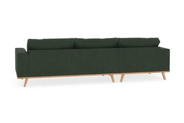 Copenhagen 4-seters Venstrevendt L-formet Divansofa i Manchester - Mørk grønn - Møbler - Sofaer - Sofa med sjeselong