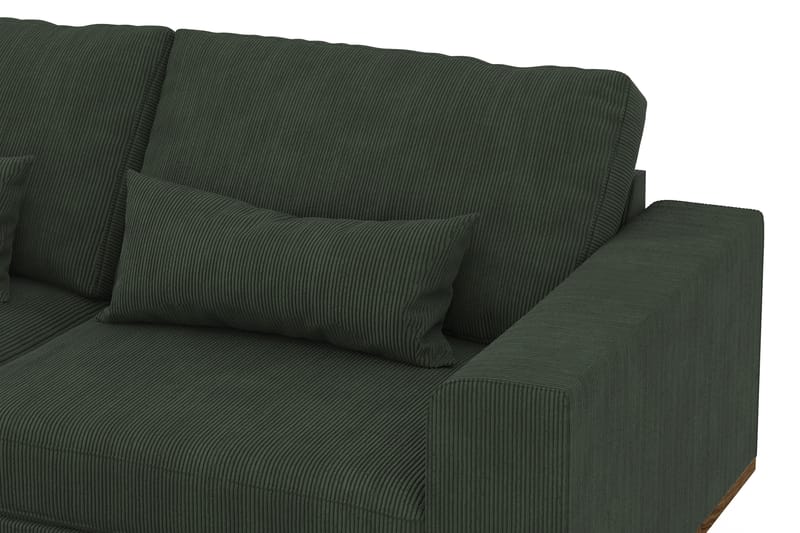 Copenhagen 4-seters Venstrevendt L-formet Divansofa i Manchester - Mørk grønn - Møbler - Sofaer - Sofa med sjeselong