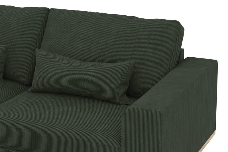 Copenhagen 4-seters Venstrevendt L-formet Divansofa i Manchester - Mørk grønn - Møbler - Sofaer - Sofa med sjeselong
