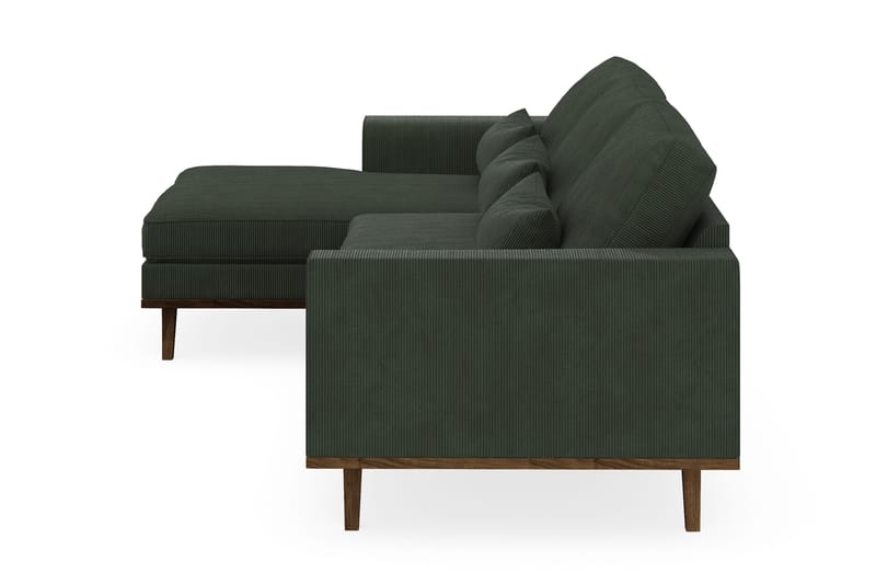 Copenhagen 4-seters Venstrevendt L-formet Divansofa i Manchester - Mørk grønn - Møbler - Sofaer - Sofa med sjeselong