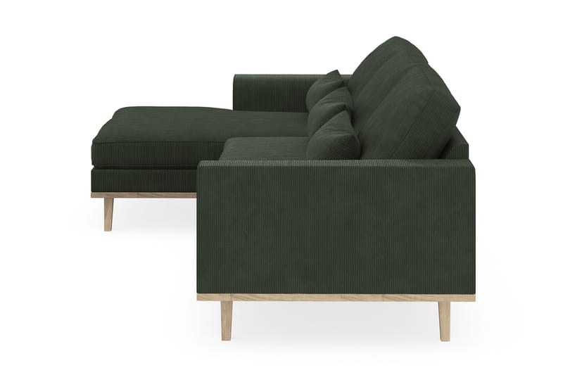 Copenhagen 4-seters Venstrevendt L-formet Divansofa i Manchester - Mørk grønn - Møbler - Sofaer - Sofa med sjeselong