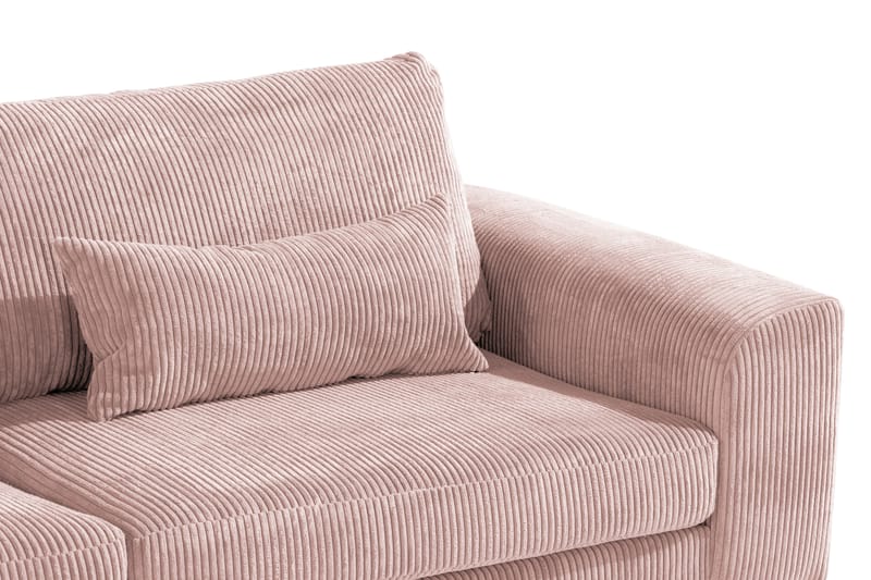Copenhagen 4-seters Venstrevendt L-formet Divansofa i Manchester - Rosa - Møbler - Sofaer - Sofa med sjeselong