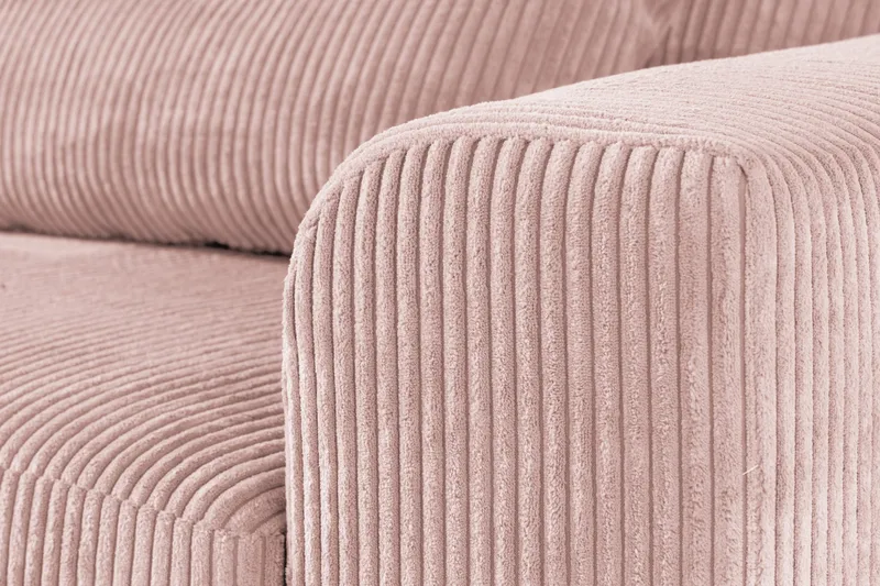 Copenhagen 4-seters Venstrevendt L-formet Divansofa i Manchester - Rosa - Møbler - Sofaer - Sofa med sjeselong