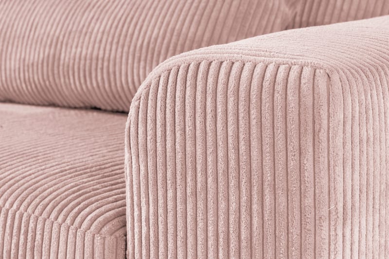 Copenhagen 4-seters Venstrevendt L-formet Divansofa i Manchester - Rosa - Møbler - Sofaer - Sofa med sjeselong