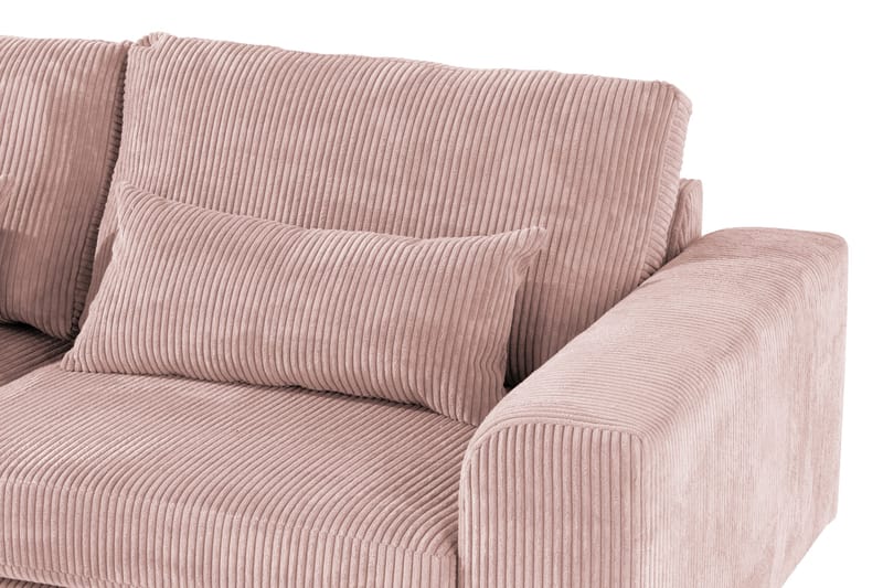 Copenhagen 4-seters Venstrevendt L-formet Divansofa i Manchester - Rosa - Møbler - Sofaer - Sofa med sjeselong