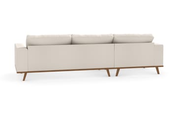 Copenhagen 4-seters Venstrevendt L-formet Divansofa i Stoff - Beige - Møbler - Sofaer - Sofa med sjeselong