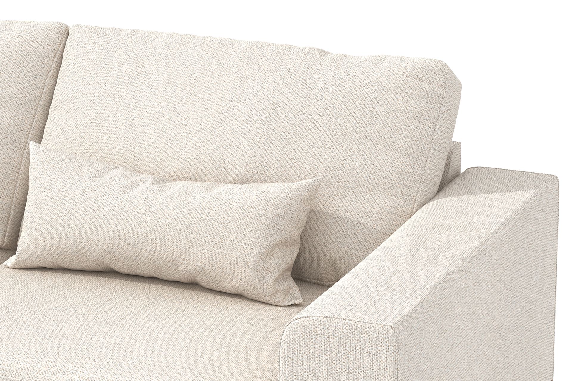 Copenhagen 4-seters Venstrevendt L-formet Divansofa i Stoff - Beige - Møbler - Sofaer - Sofa med sjeselong