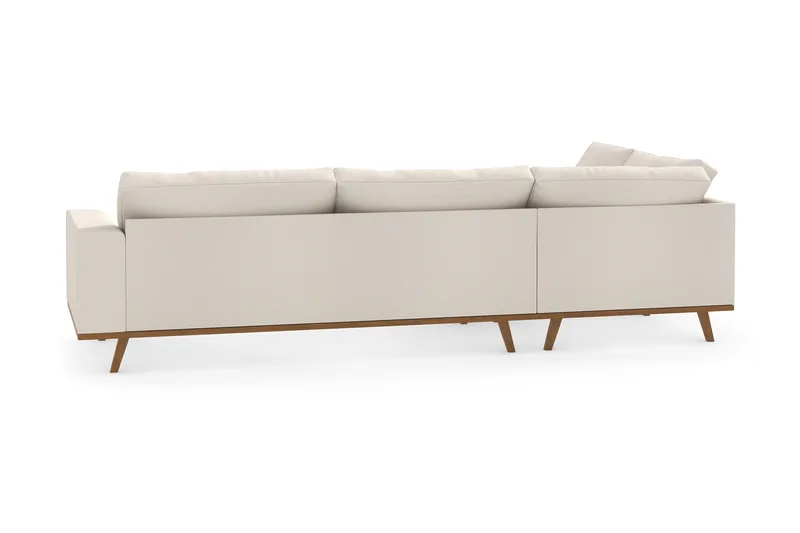 Copenhagen 4-seters Venstrevendt L-formet Divansofa i Stoff - Beige - Møbler - Sofaer - Sofa med sjeselong