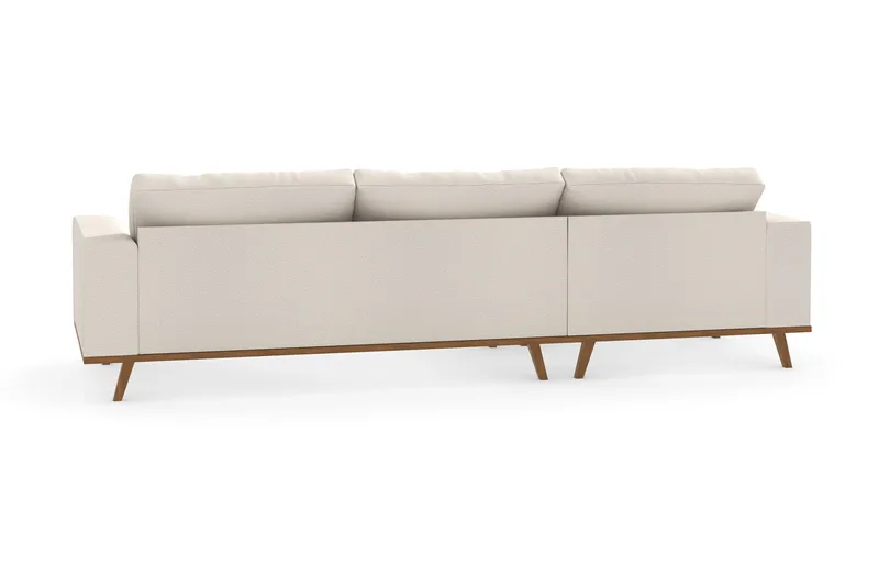 Copenhagen 4-seters Venstrevendt L-formet Divansofa i Stoff - Beige - Møbler - Sofaer - Sofa med sjeselong