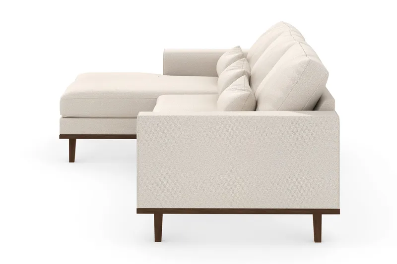 Copenhagen 4-seters Venstrevendt L-formet Divansofa i Stoff - Beige - Møbler - Sofaer - Sofa med sjeselong