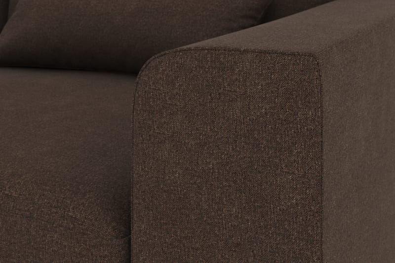 Copenhagen 4-seters Venstrevendt L-formet Divansofa i Stoff - Brun - Møbler - Sofaer - Sofa med sjeselong
