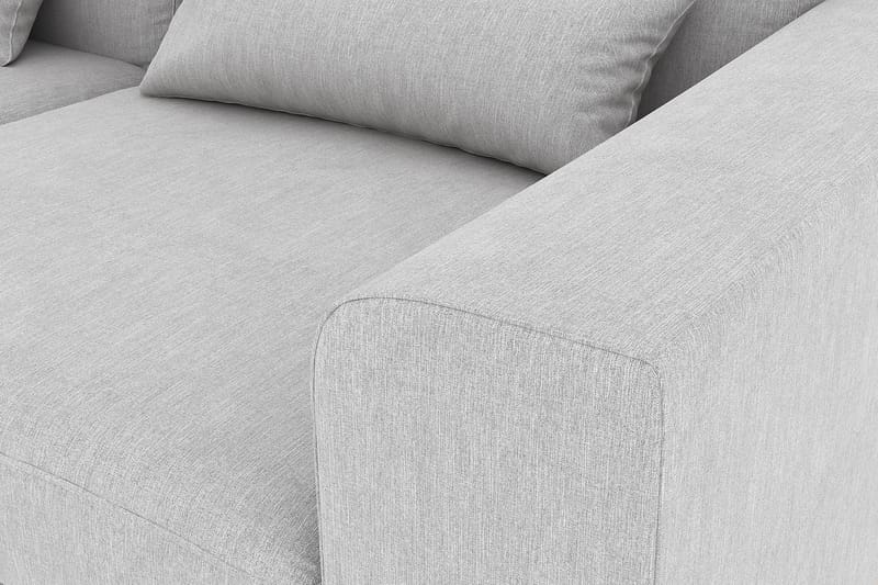 Copenhagen 4-seters Venstrevendt L-formet Divansofa i Stoff - Grå - Møbler - Sofaer - Sofa med sjeselong