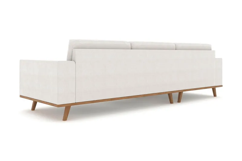 Copenhagen 4-seters Venstrevendt L-formet Divansofa i Stoff - Lys grå - Møbler - Sofaer - Sofa med sjeselong