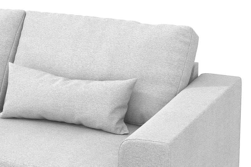 Copenhagen 4-seters Venstrevendt L-formet Divansofa i Stoff - Lys grå - Møbler - Sofaer - Sofa med sjeselong