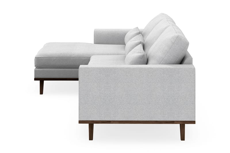 Copenhagen 4-seters Venstrevendt L-formet Divansofa i Stoff - Lys grå - Møbler - Sofaer - Sofa med sjeselong