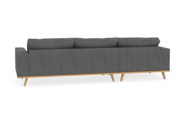 Copenhagen 4-seters Venstrevendt L-formet Divansofa i Stoff - Mørk grå - Møbler - Sofaer - Sofa med sjeselong