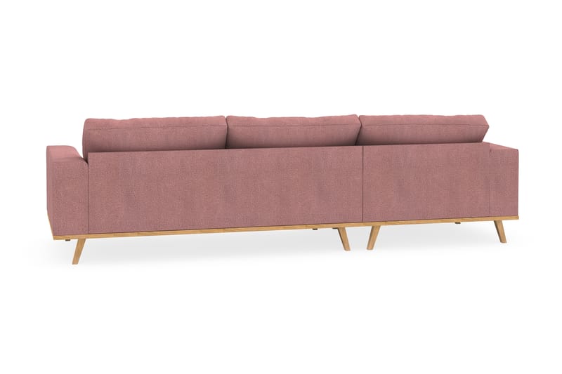 Copenhagen 4-seters Venstrevendt L-formet Divansofa i Stoff - Rosa - Møbler - Sofaer - Sofa med sjeselong