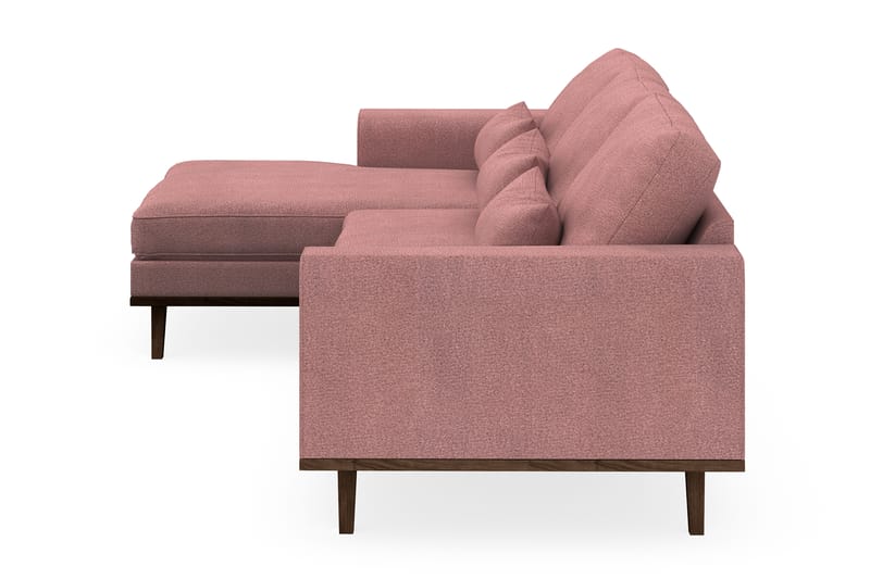Copenhagen 4-seters Venstrevendt L-formet Divansofa i Stoff - Rosa - Møbler - Sofaer - Sofa med sjeselong