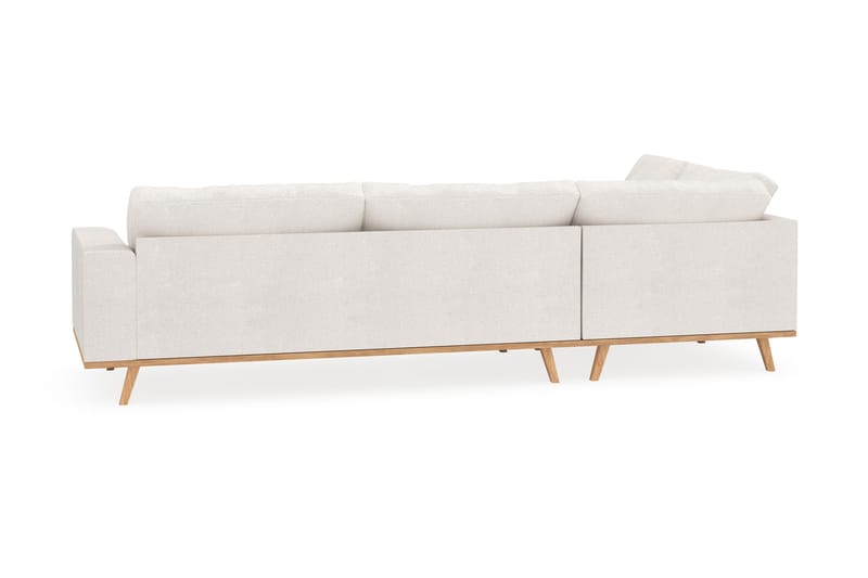 Copenhagen 4-seters Venstrevendt L-formet Sjeselongsofa i Bouclé - Hvit - Møbler - Sofaer - Sofa med sjeselong