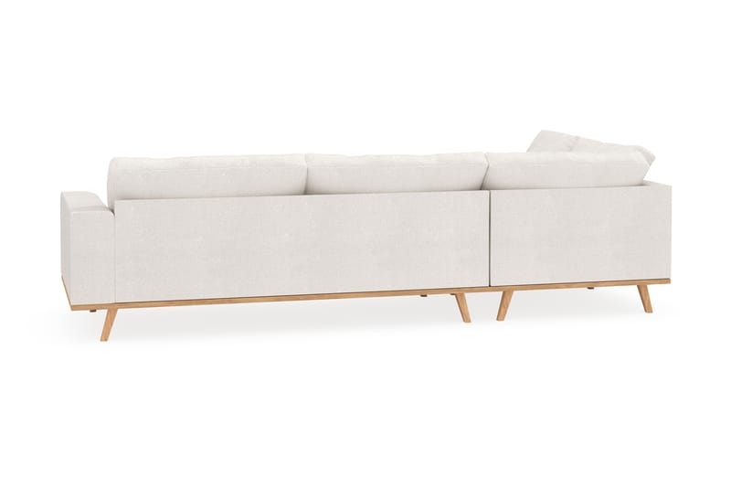 Copenhagen 4-seters Venstrevendt L-formet Sjeselongsofa i Bouclé - Hvit - Møbler - Sofaer - Sofa med sjeselong