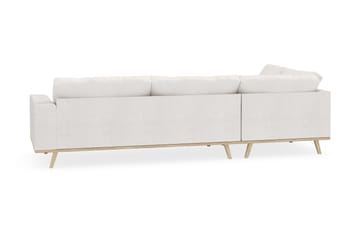 Copenhagen 4-seters Venstrevendt L-formet Sjeselongsofa i Bouclé - Hvit - Møbler - Sofaer - Sofa med sjeselong