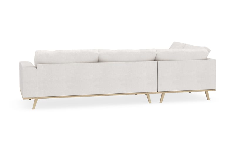 Copenhagen 4-seters Venstrevendt L-formet Sjeselongsofa i Bouclé - Hvit - Møbler - Sofaer - Sofa med sjeselong