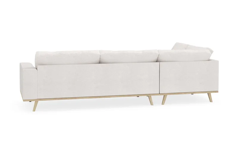 Copenhagen 4-seters Venstrevendt L-formet Sjeselongsofa i Bouclé - Hvit - Møbler - Sofaer - Sofa med sjeselong