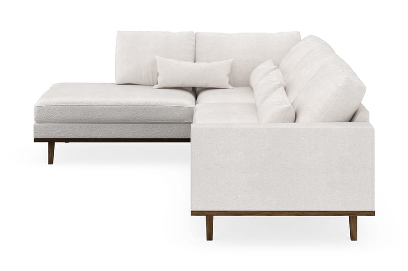 Copenhagen 4-seters Venstrevendt L-formet Sjeselongsofa i Bouclé - Hvit - Møbler - Sofaer - Sofa med sjeselong
