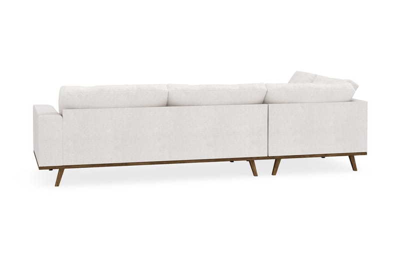 Copenhagen 4-seters Venstrevendt L-formet Sjeselongsofa i Bouclé - Hvit - Møbler - Sofaer - Sofa med sjeselong