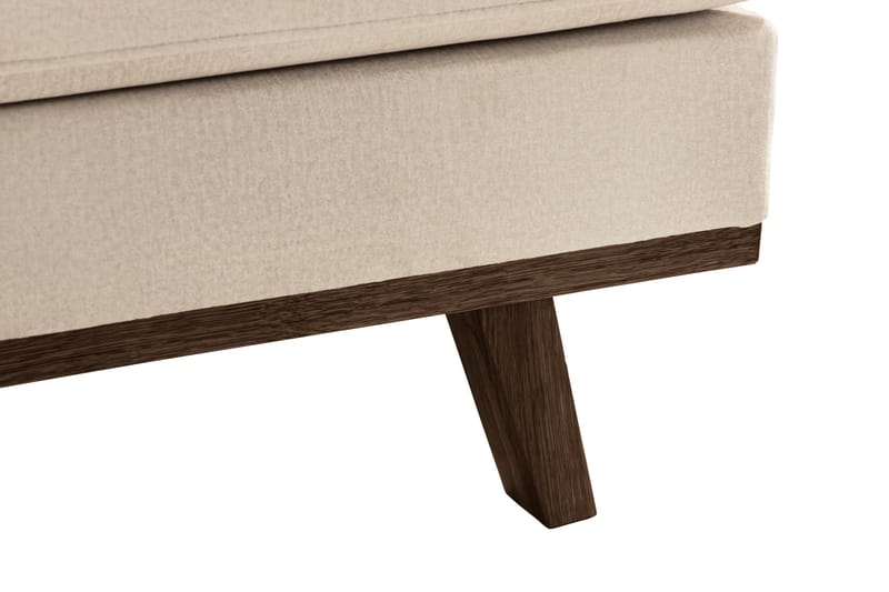 Copenhagen 4-seters Venstrevendt L-formet Sjeselongsofa i Fløyel - Beige - Møbler - Sofaer - Sofa med sjeselong