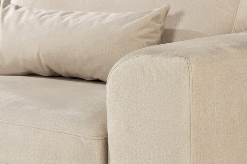 Copenhagen 4-seters Venstrevendt L-formet Sjeselongsofa i Fløyel - Beige - Møbler - Sofaer - Sofa med sjeselong