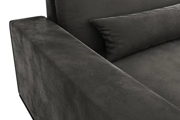 Copenhagen 4-seters Venstrevendt L-formet Sjeselongsofa i Fløyel - Mørk grå - Møbler - Sofaer - Sofa med sjeselong