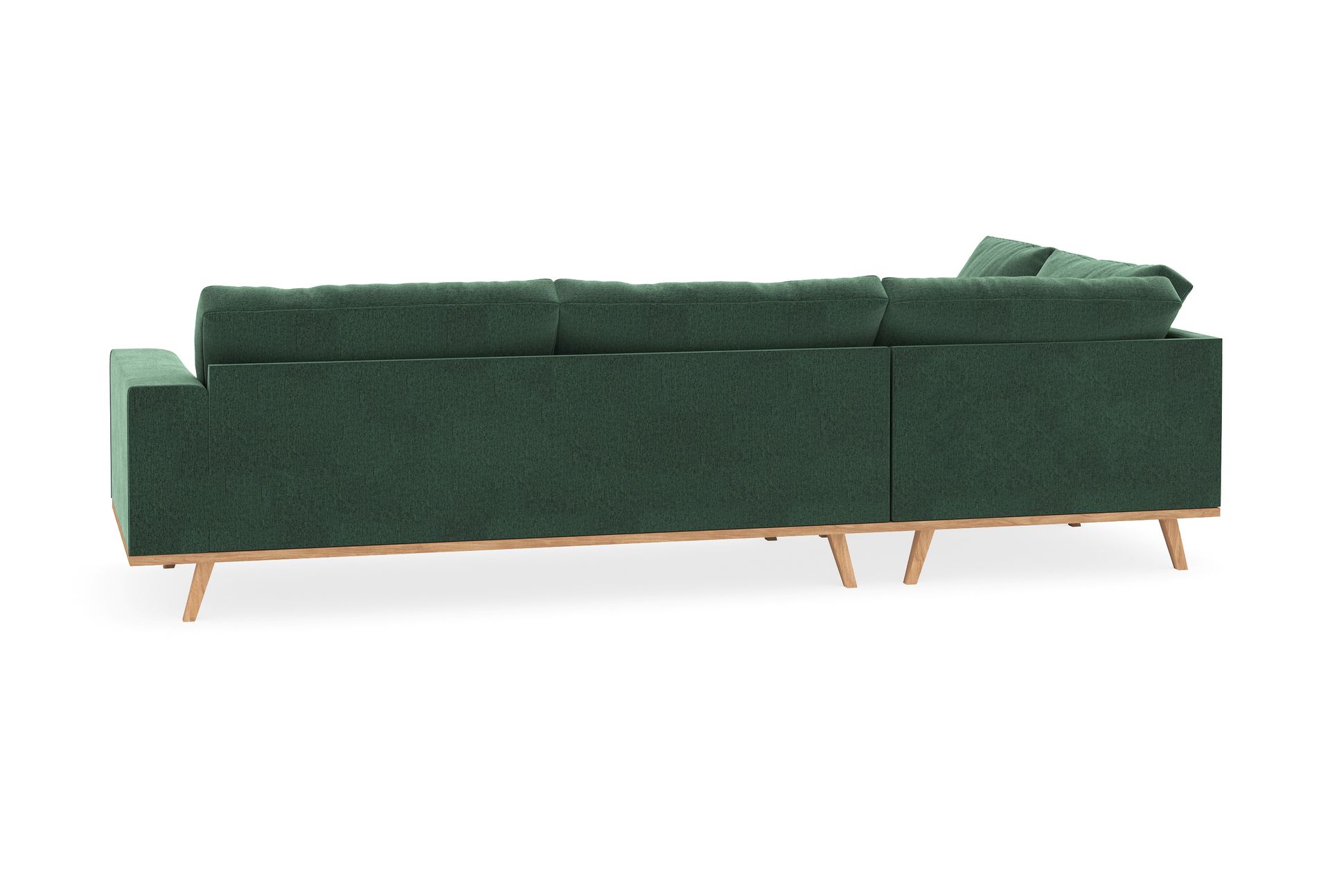 Copenhagen 4-seters Venstrevendt L-formet Sjeselongsofa i Fløyel - Mørk grønn - Møbler - Sofaer - Sofa med sjeselong