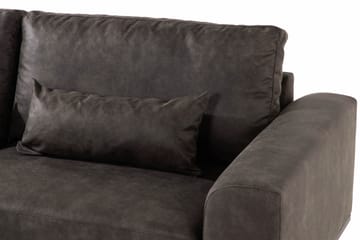 Copenhagen 4-seters Venstrevendt L-formet Sjeselongsofa i Kunstlær - Mørk grå - Møbler - Sofaer - Sofa med sjeselong
