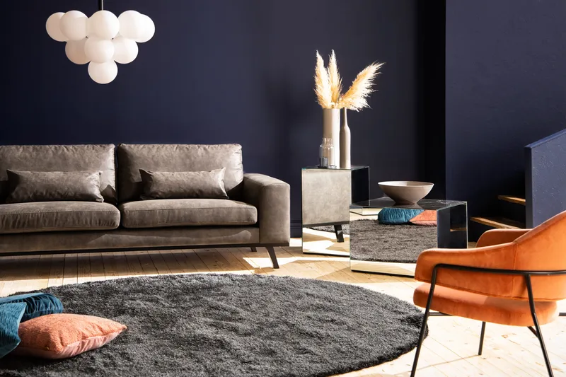 Copenhagen 4-seters Venstrevendt L-formet Sjeselongsofa i Kunstlær - Mørk grå - Møbler - Sofaer - Sofa med sjeselong