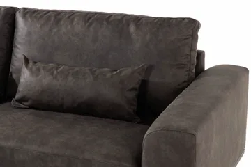 Copenhagen 4-seters Venstrevendt L-formet Sjeselongsofa i Kunstlær - Mørk grå - Møbler - Sofaer - Sofa med sjeselong