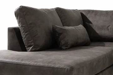 Copenhagen 4-seters Venstrevendt L-formet Sjeselongsofa i Kunstlær - Mørk grå - Møbler - Sofaer - Sofa med sjeselong