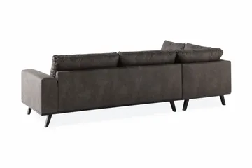 Copenhagen 4-seters Venstrevendt L-formet Sjeselongsofa i Kunstlær - Mørk grå - Møbler - Sofaer - Sofa med sjeselong
