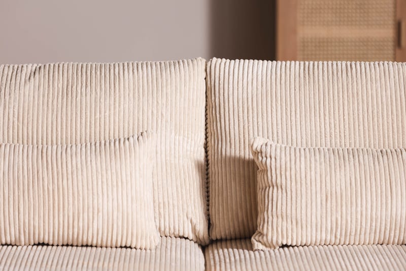 Copenhagen 4-seters Venstrevendt L-formet Sjeselongsofa i Manchester - Beige - Møbler - Sofaer - Sofa med sjeselong
