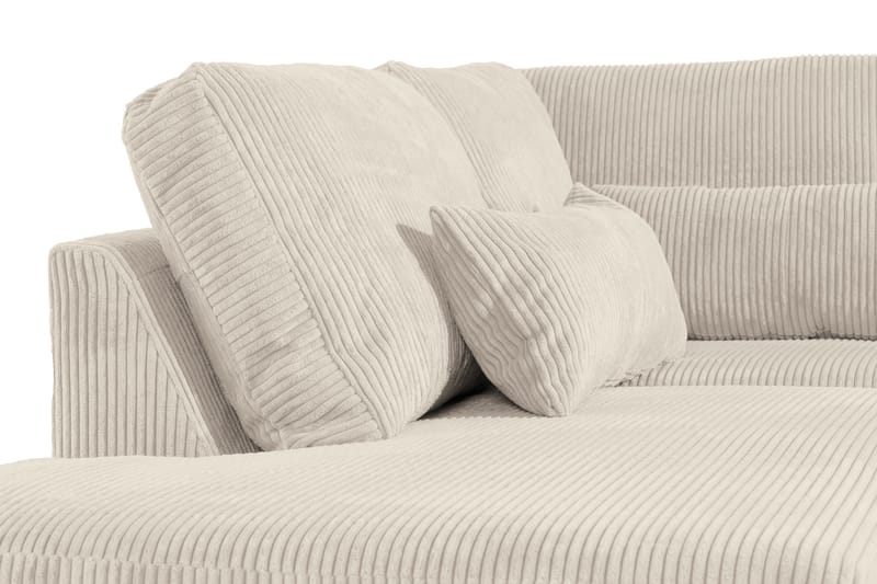 Copenhagen 4-seters Venstrevendt L-formet Sjeselongsofa i Manchester - Beige - Møbler - Sofaer - Sofa med sjeselong