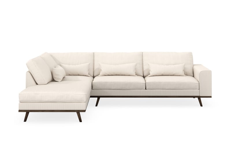 Copenhagen 4-seters Venstrevendt L-formet Sjeselongsofa i Manchester - Beige - Møbler - Sofaer - Sofa med sjeselong