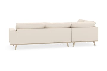 Copenhagen 4-seters Venstrevendt L-formet Sjeselongsofa i Manchester - Beige - Møbler - Sofaer - Sofa med sjeselong