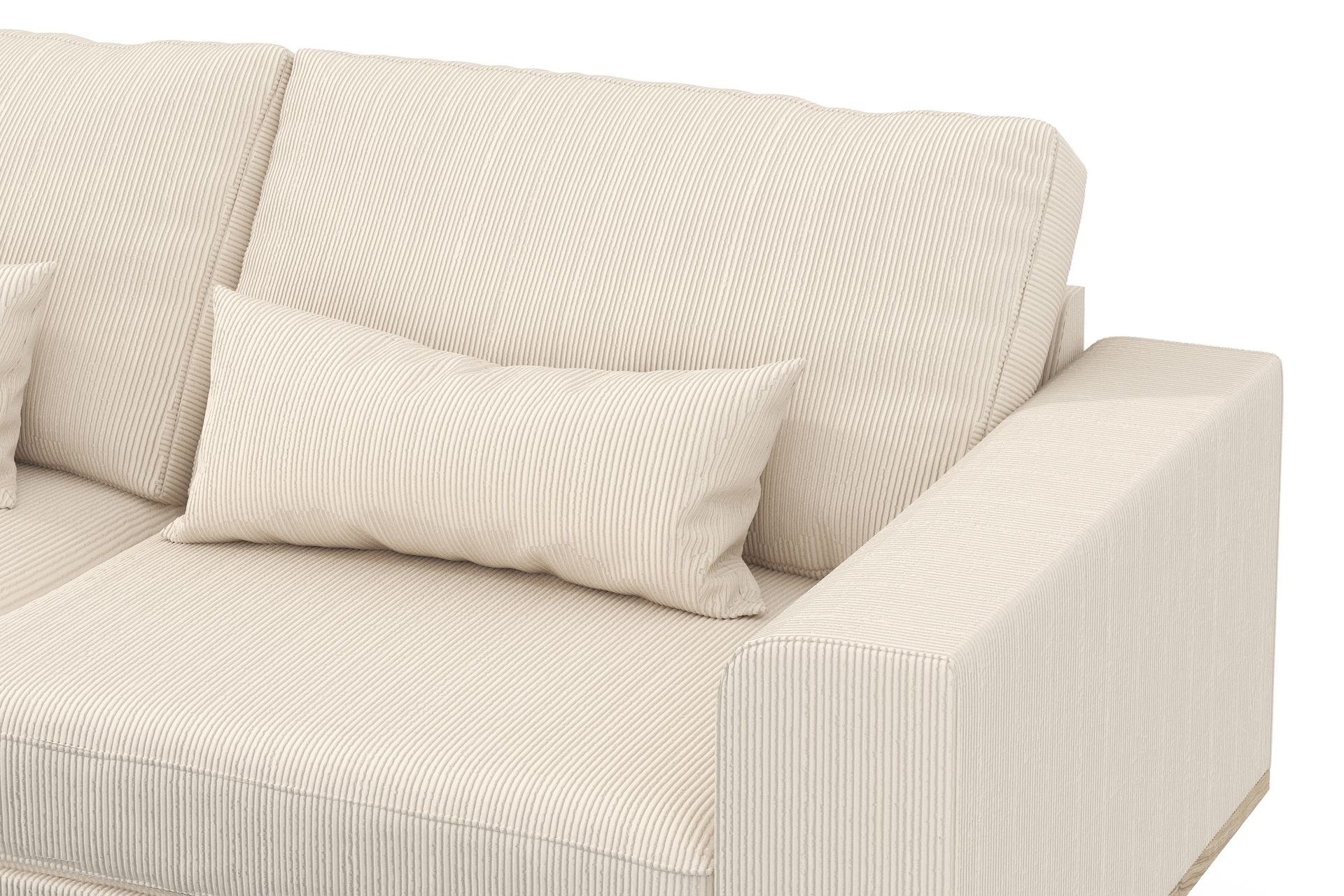 Copenhagen 4-seters Venstrevendt L-formet Sjeselongsofa i Manchester - Beige - Møbler - Sofaer - Sofa med sjeselong