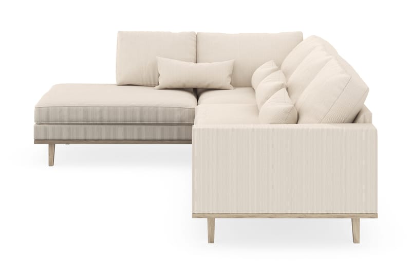 Copenhagen 4-seters Venstrevendt L-formet Sjeselongsofa i Manchester - Beige - Møbler - Sofaer - Sofa med sjeselong