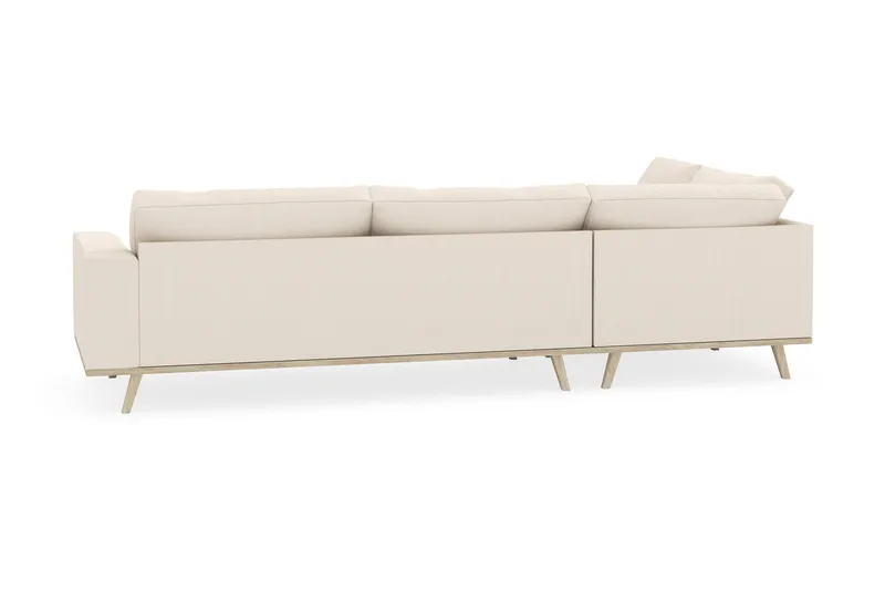 Copenhagen 4-seters Venstrevendt L-formet Sjeselongsofa i Manchester - Beige - Møbler - Sofaer - Sofa med sjeselong