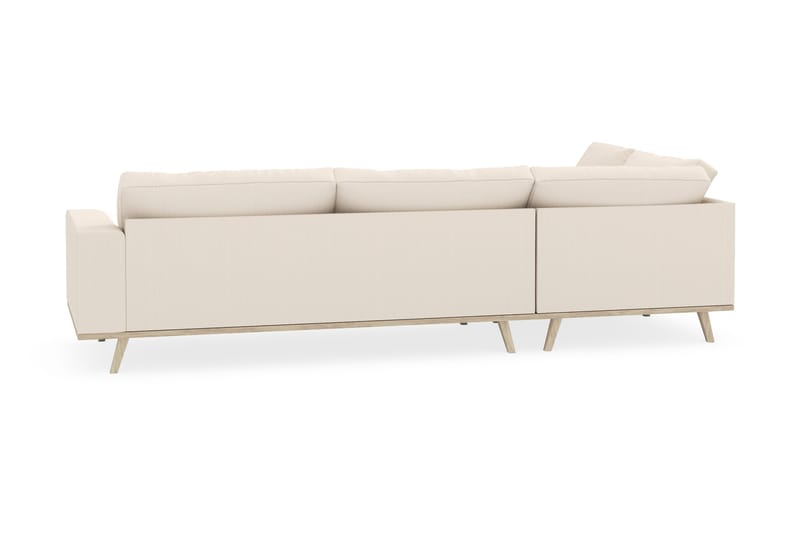 Copenhagen 4-seters Venstrevendt L-formet Sjeselongsofa i Manchester - Beige - Møbler - Sofaer - Sofa med sjeselong